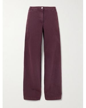 Another Tomorrow Organic Wide-Leg Jeans - Purple