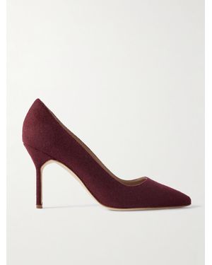 Manolo Blahnik Bb 90 Wool Court Shoes - Purple