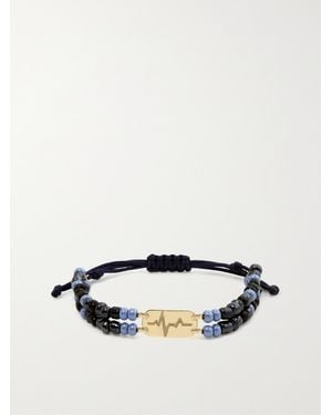 Diane Kordas Double Strand 18-Karat Beaded Bracelet - Black
