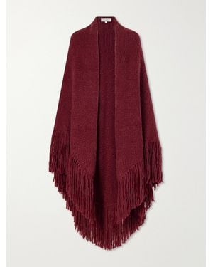 Gabriela Hearst Lauren Fringed Cashmere Wrap - Red