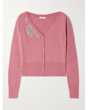 Erdem Cardigan Aus Strick Mit Verzierungen - Pink