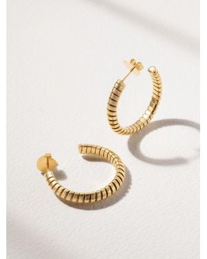 Marina B Trisolina Small 18-Karat Hoop Earrings - Natural