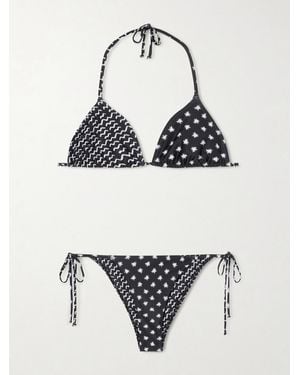 Donde Esteban Estrellitas Y Olas Recycled Triangle Bikini - Black