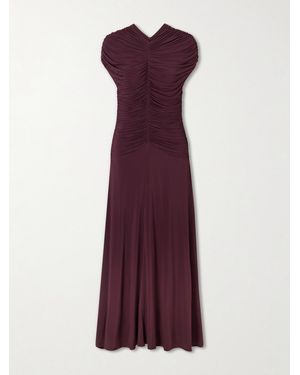 TOVE Avita Ruched Maxi Dress - Purple