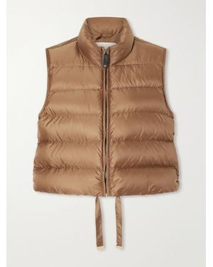 Max Mara Quilted Shell Vest - Brown