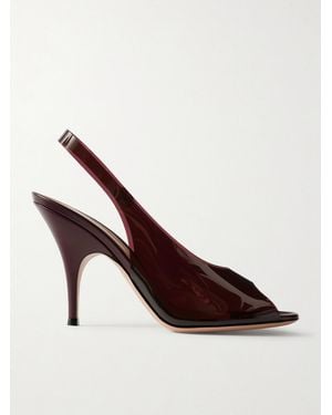 Gianvito Rossi Pvc Slingback Court Shoes - Brown
