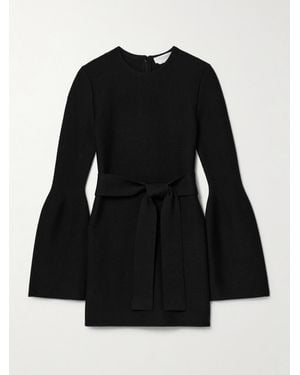 Gabriela Hearst Tenas Minikleid Aus Einer Woll-Kaschmirmischung Mit Bindegürtel - Schwarz
