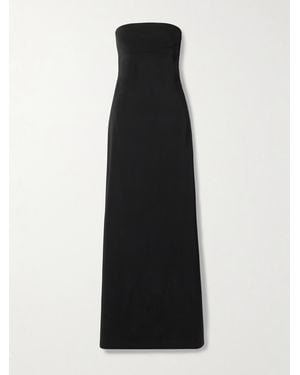 Jacquemus Croisière Strapless Crepe-Jersey Maxi Dress - Black