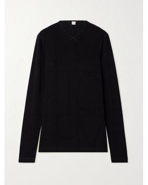 TOTEME Jacquard-Knit Top - Black