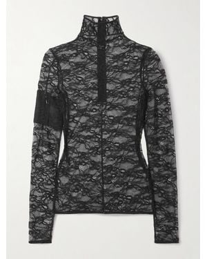 Courreges Oberteil Aus Spitze - Schwarz