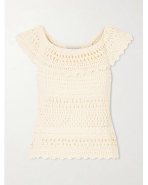 Isabel Marant Zaelle Crocheted Cotton-Blend Top - Natural