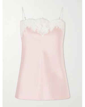 Stella McCartney Lace-Trimmed Satin Camisole - Pink