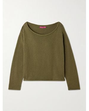 The Elder Statesman Nora Lite Oversized-Pullover Aus Baumwolle - Grün
