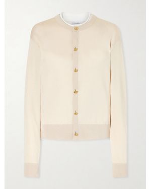 Bottega Veneta Knitted Silk Cardigan - Natural