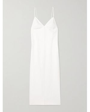 KHAITE Tulula Silk-Poplin Maxi Dress - White