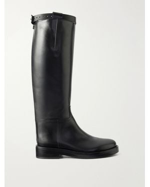 Ann Demeulemeester Stan Leather Knee Boots - Black