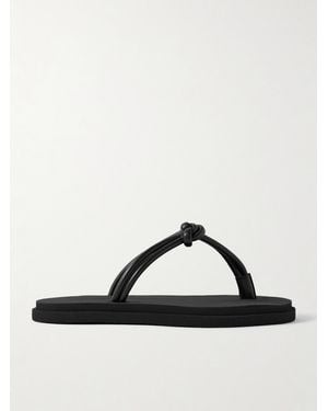 Emme Parsons Knot Leather Flip Flops - Brown