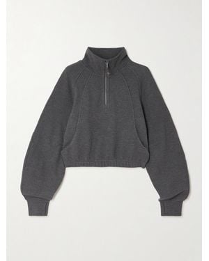 lululemon Sweat Raccourci À Fermeture À Glissière En Mailles Gaufrées - Gris