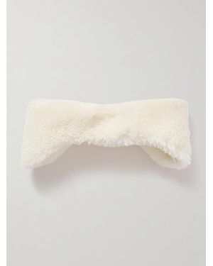Yves Salomon Shearling Earmuffs - Natural