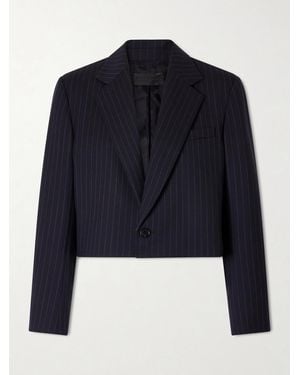 Nili Lotan Swan Striped Wool-Blend Blazer - Blue