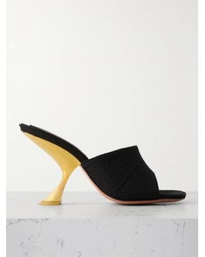 AMINA MUADDI Taylor Mules Aus Baumwolle - Schwarz