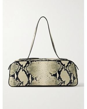 KHAITE Simona Schultertasche Aus Leder Mit Schlangeneffekt - Mettallic