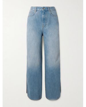 Loewe High-Rise Wide-Leg Jeans - Blue