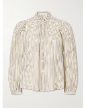 Alix Of Bohemia Annabel Sandlilt Striped Cotton-Voile Blouse - Natural