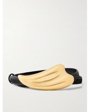 Tom Ford Liza Textured-Leather Belt - Natural