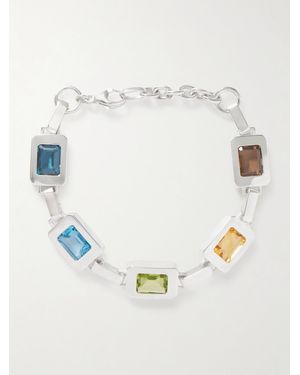 Loren Stewart Roca Link Sterling Multi-Stone Bracelet - Metallic