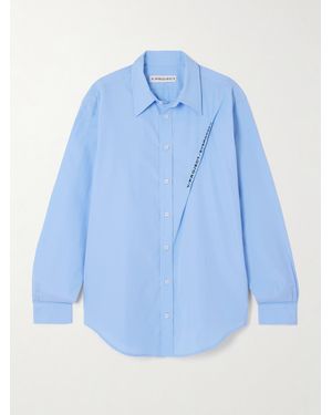 Y. Project Hemd Aus Biobaumwollpopeline Mit Stickerei - Blau