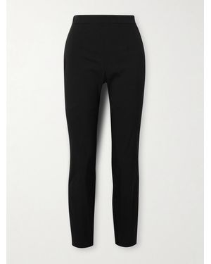 Marni Embroidered Cotton-Poplin Skinny Trousers - Black
