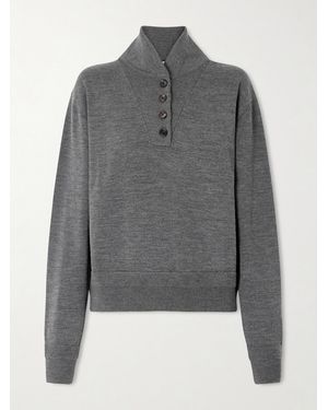 Veronica de Piante Alicia Wool Polo Shirt - Grey