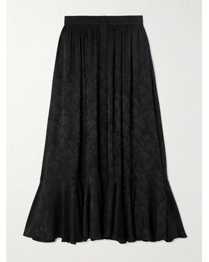Chloé Silk-Jacquard Midi Skirt - Black