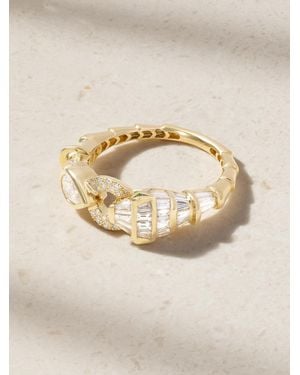 SHAY Serpentine 18-Karat, Diamond And Garnet Ring - Natural