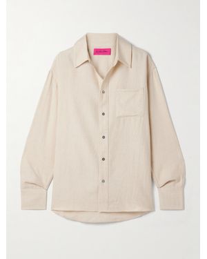 The Elder Statesman Wool And Cashmere-Blend Twill Shirt - Natur