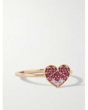 STONE AND STRAND You'Re Making Me Blush 10-Karat Ruby Ring - Pink