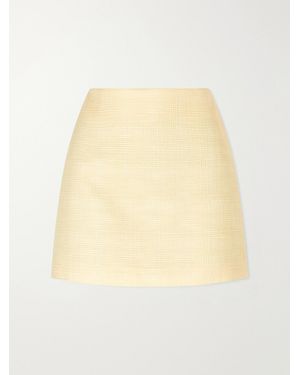 Blazé Milano Ourway Cotton‑Blend Woven Mini Skirt - Natural