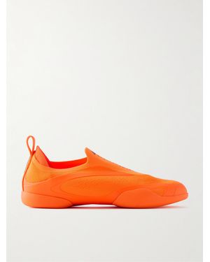 adidas By Stella McCartney Taekwondo Rubber-Trimmed Primeknit Trainers - Orange