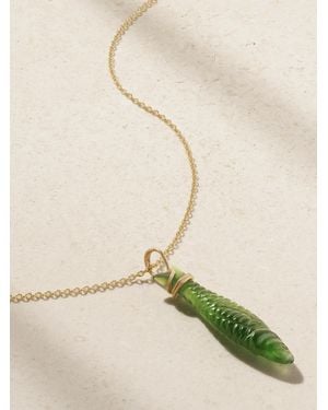 Ole Lynggaard Copenhagen Young Fish Kette Aus 18 Karat Mit Serpentin - Natur