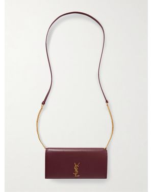 Saint Laurent Cassandre Strap Smartphone-Hülle Aus Leder - Rot