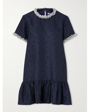 Jonathan Simkhai Alison Embellished Jacquard Mini Dress - Blue