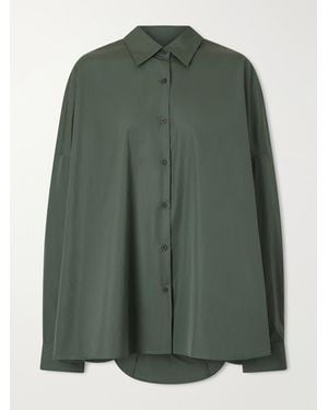 Dries Van Noten Darted Cotton-Poplin Shirt - Green