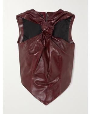 16Arlington Danau Knotted Leather Top - Purple