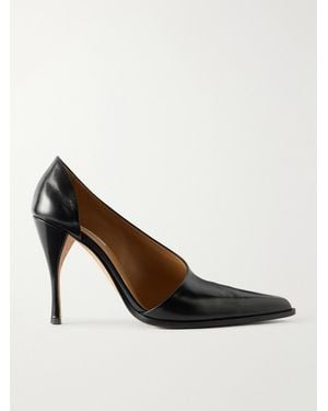 Calvin Klein Rea Leather Court Shoes - Brown