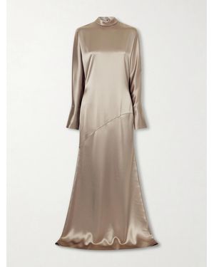 Galvan London Phoenix Satin Gown - Natural