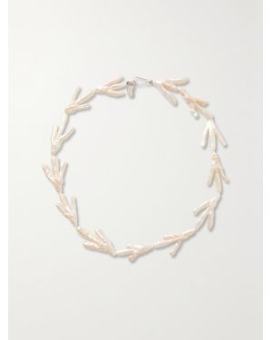 Gohar World Host Sterling, Pearl And Silk Necklace - Natural
