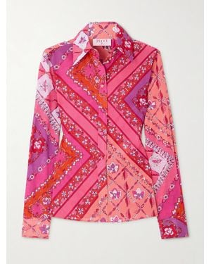 Emilio Pucci Printed Cotton-Muslin Shirt - Pink