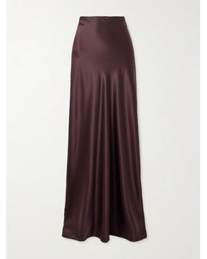 Veronica Beard Jupe Longue En Soie Mélangée Medina - Violet