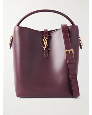 Saint Laurent Le 37 Beuteltasche Aus Leder - Lila